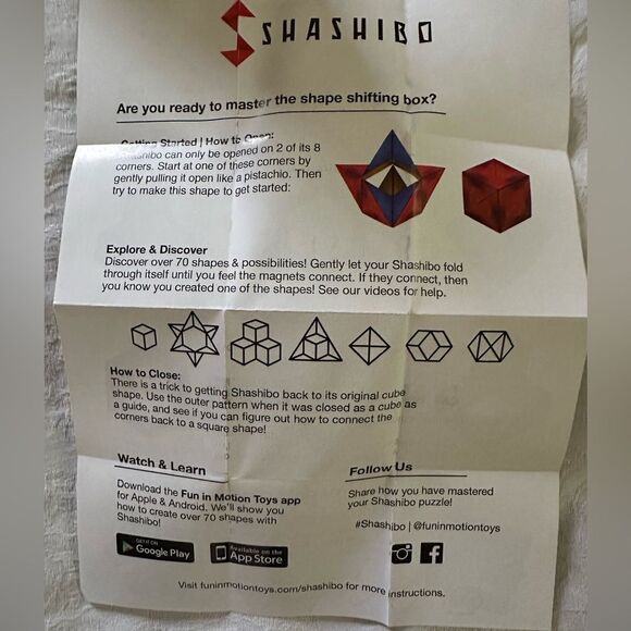 Shashibo Shape Shifting Box - Black and White Creative Toy - Picture 9 of 10